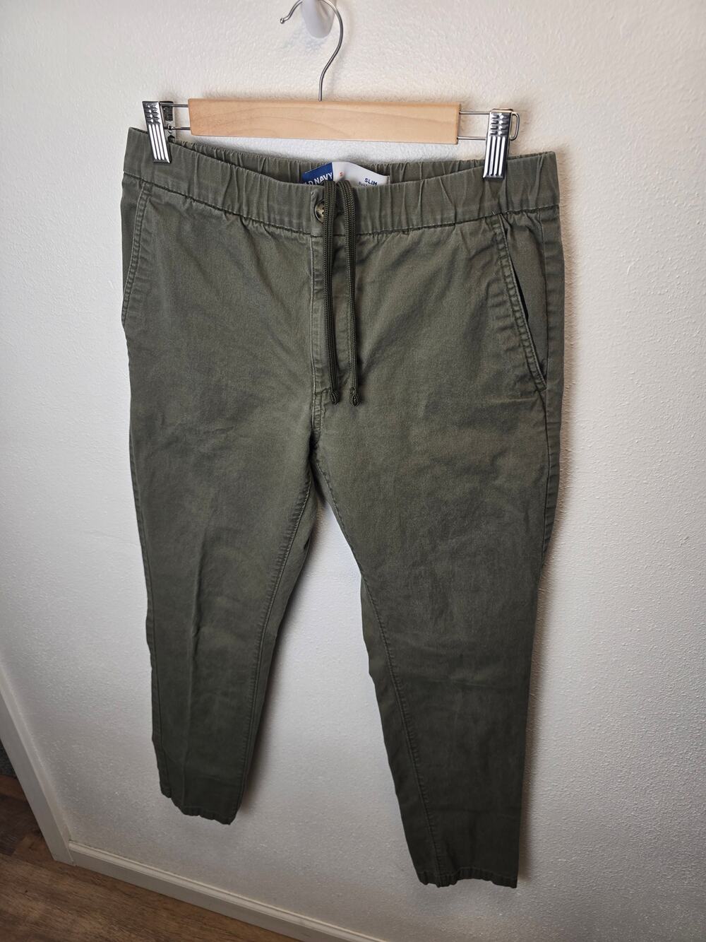 Old Navy Slim Built In Flex Tech Joggers Mens S Dark Olive Green 452002